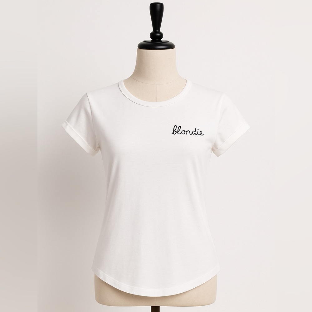 Maison Labiche Paris T-Shirt – XS (Blondie Black Embroidery)